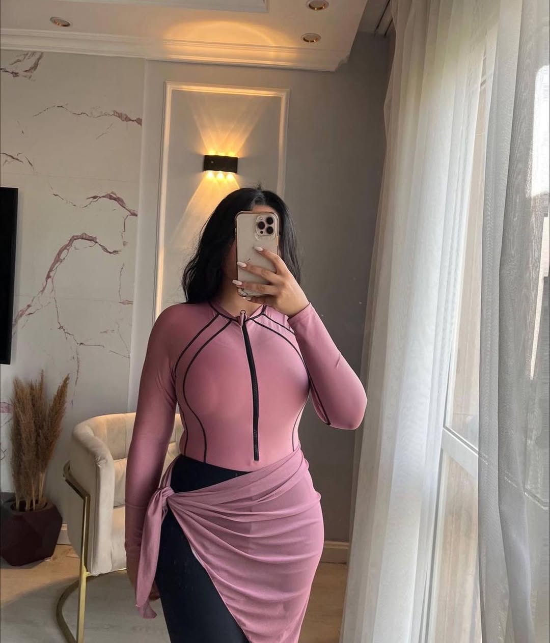 Burkini 3 Pièces Rose Élégant - Aqua Modesty Collection