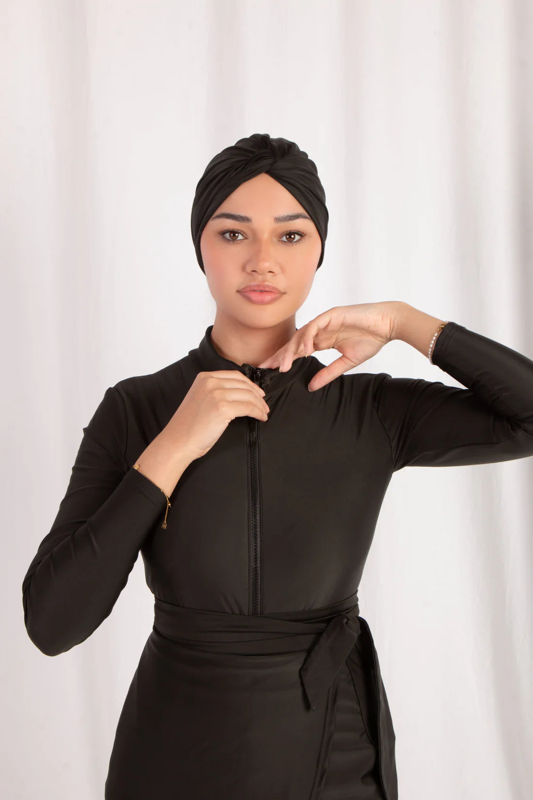 Burkini 3 pièces élégant En Noir – Avec bonnet offert | Confort & couvrance optimale